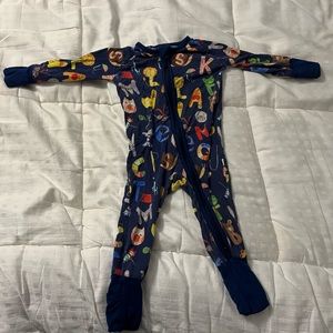 Little Sleepies Navy Alphabet Friends Zippy